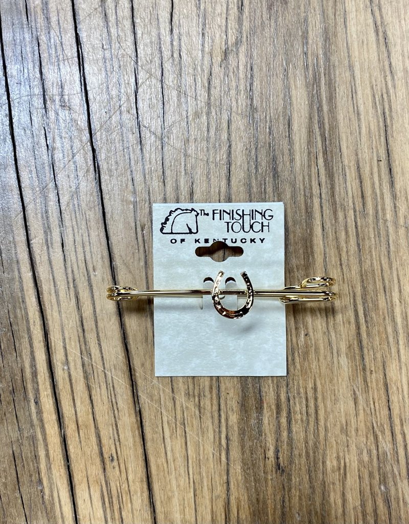 The Finishing Touch Of Kentucky Gold Horseshoe Stock Pin