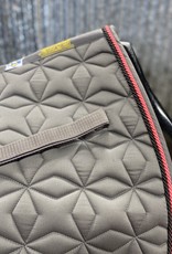 Roma Roma Close Contact Star Quilted Saddle Pad Grey/Pink/Black Full