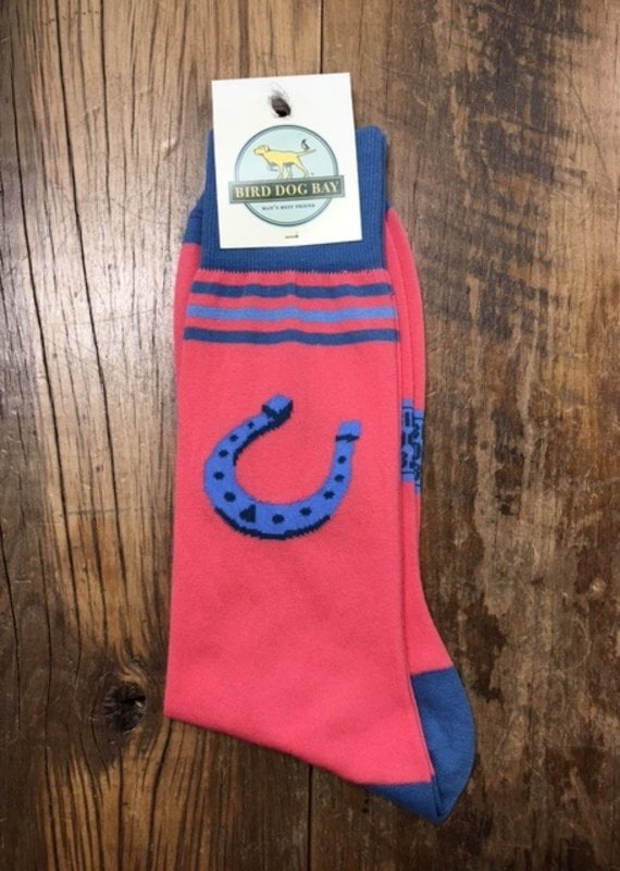 Bird Dog Bay Bird Dog Bay Lucky Horseshoe Socks Coral