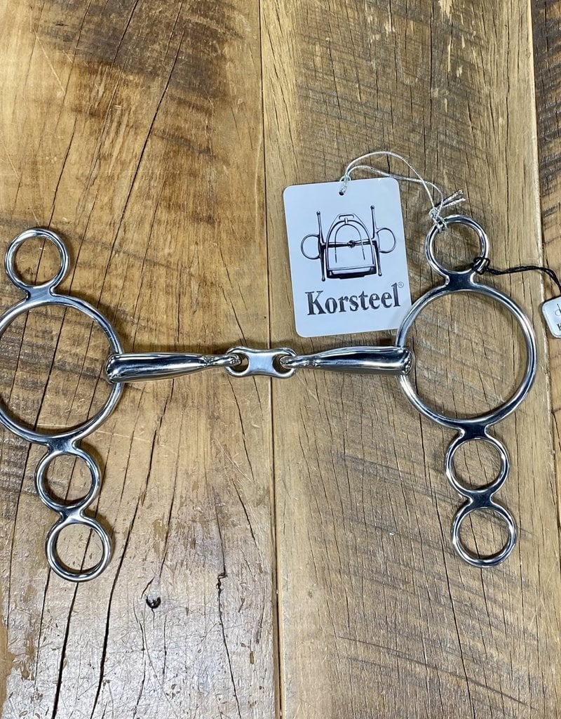 Korsteel Korsteel Stainless Steel French Link 3-Ring Dutch Gag 5.75"