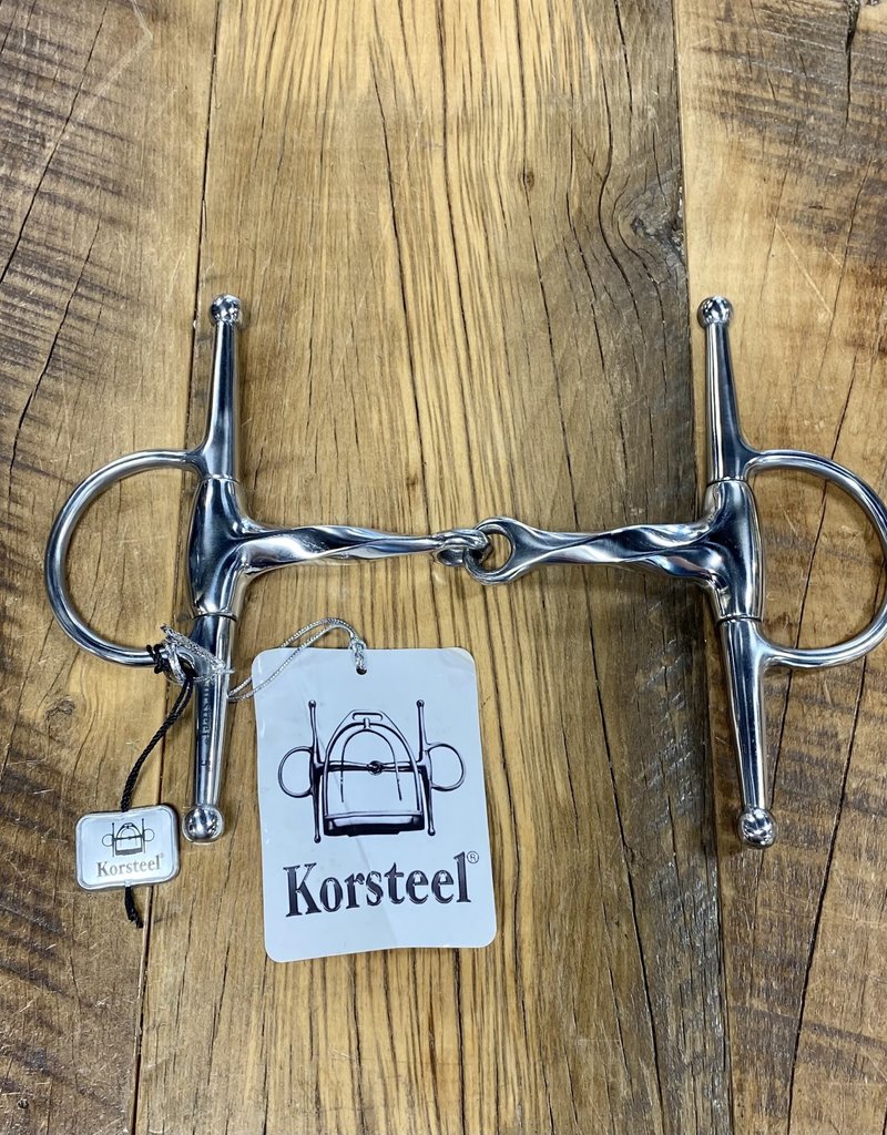 Korsteel Korsteel Stainless Steel Slow Twist Full Cheek Snaffle 5"