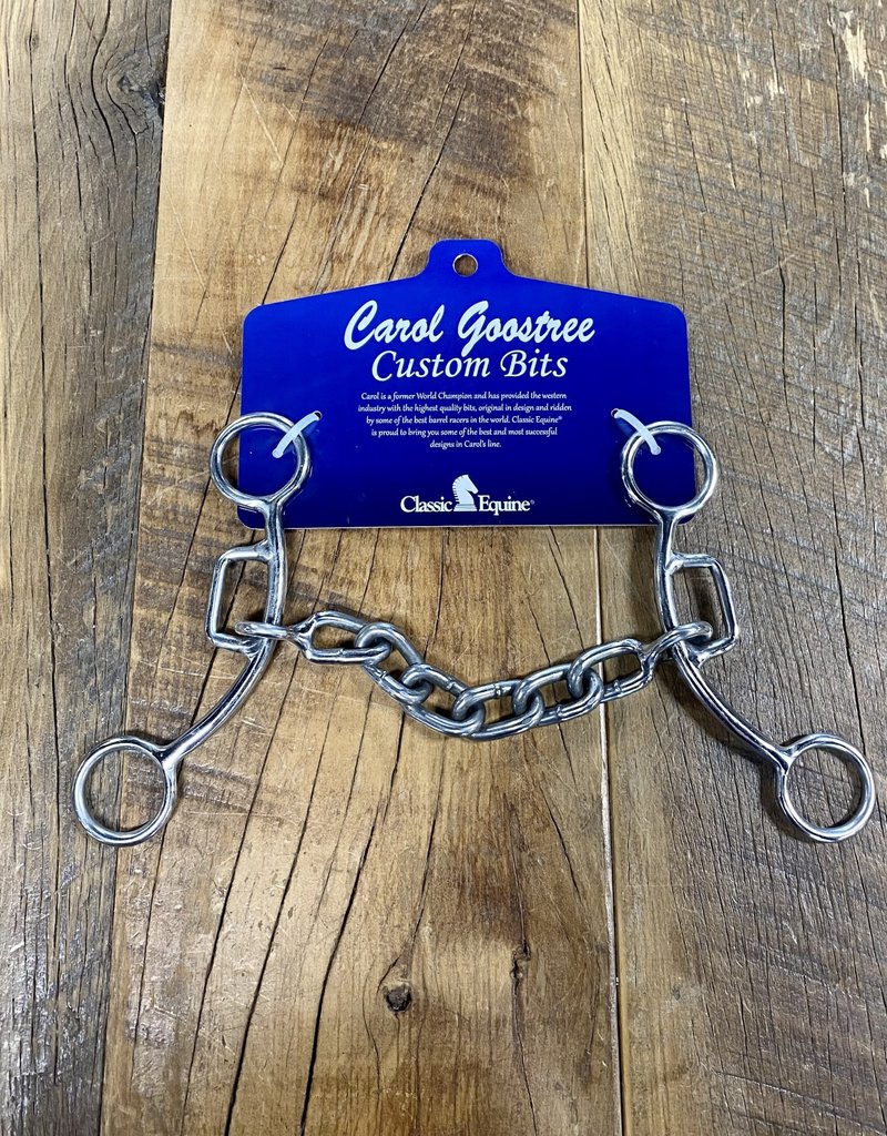 Classic Equine Carol Goostree Short Shank Gag with Chain Mouth Piece 5.5"