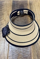 Wallaroo Hat Company Wallaroo Savannah Visor Camel/Black Stripes