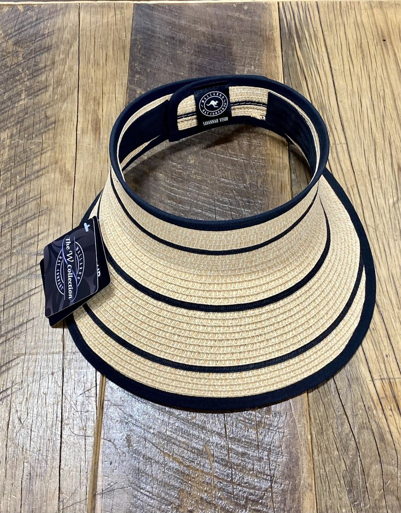Wallaroo Hat Company Wallaroo Savannah Visor Camel/Black Stripes