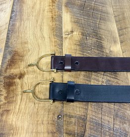 Tory Leather Tory 1 1/2" Brass Spur Belt