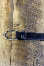 Tory Leather Tory 1 1/4" Silver Spur Belt Black