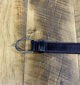 Tory Leather Tory 1 1/4" Silver Spur Belt Black