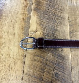 Tory Leather Tory 1 1/4" Silver Stirrup Belt Havana