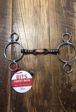 Shires Shires Two Ring Sweet Iron Gag With Raised Ribs 5"