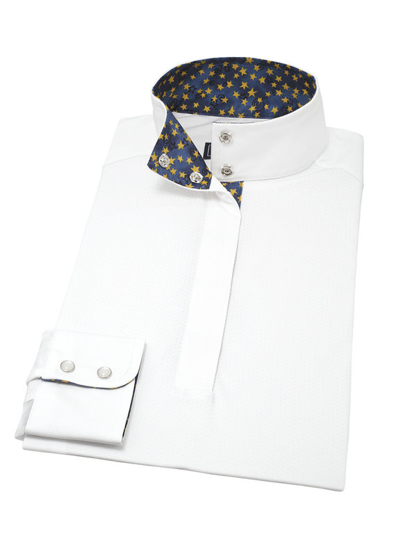 Essex Classics Essex Yellow Stars Ladies Talent Yarn Wrap Collar Show Shirt