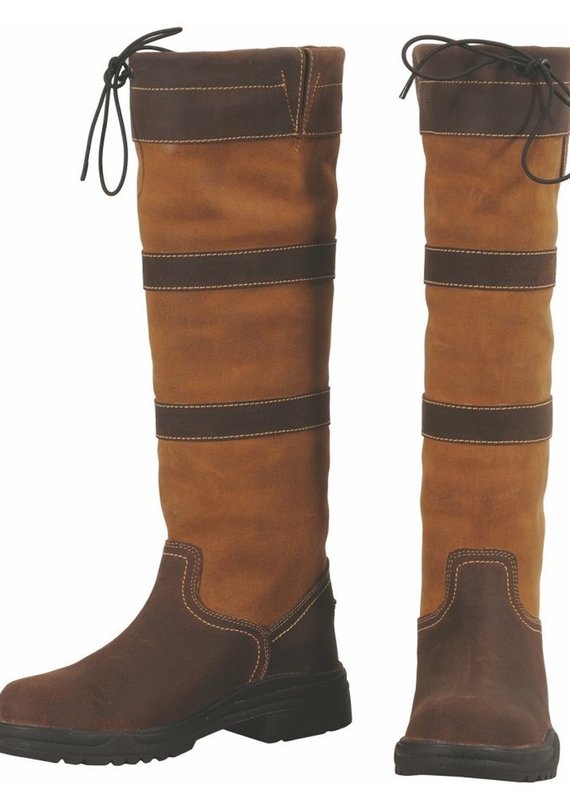 Tuffrider Ladies Tuffrider Lexington Waterproof Tall Boots Chocolate/Fawn