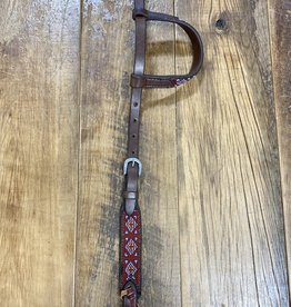 Cashel Cashel Beaded Turquoise and Rust Headstall with Browband