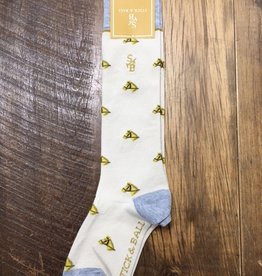 Stick & Ball Stick & Ball Children's Horse Head Bootsocks Cream/Gold