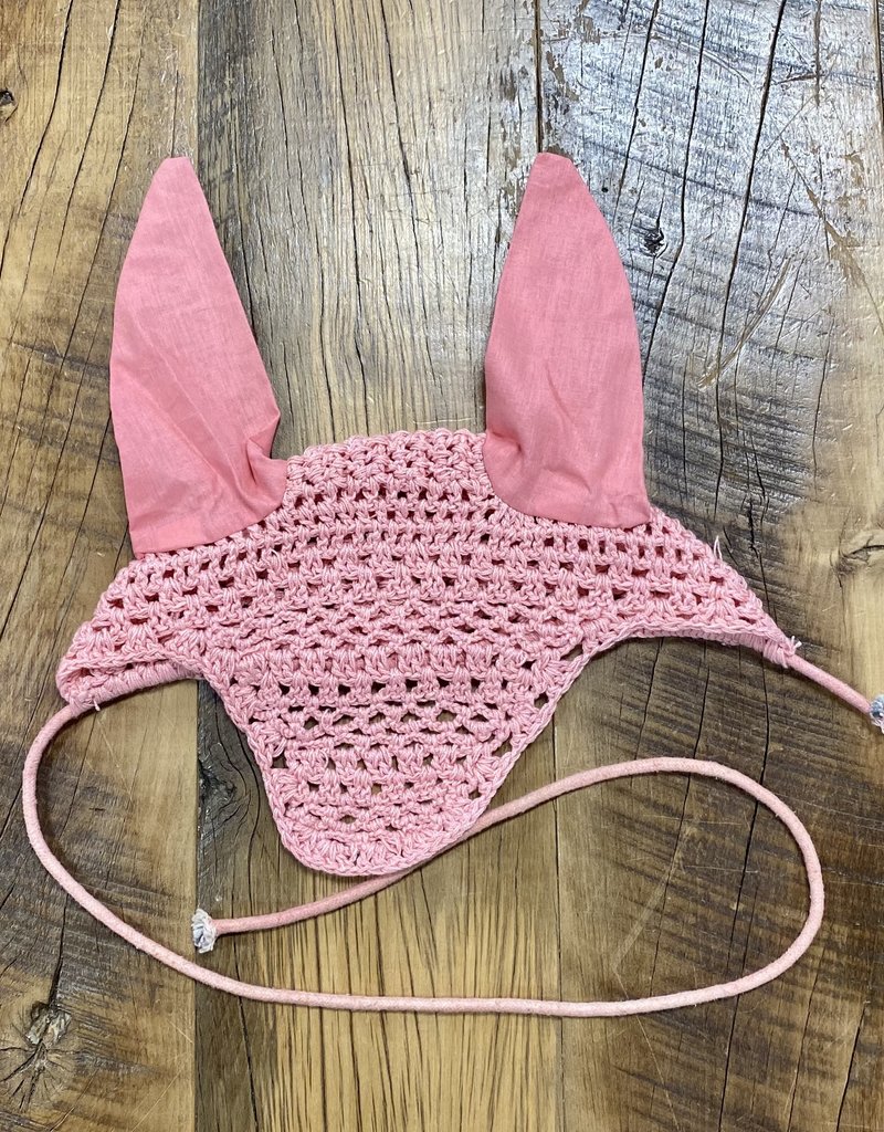 Pony Crochet Fly Bonnet Pink
