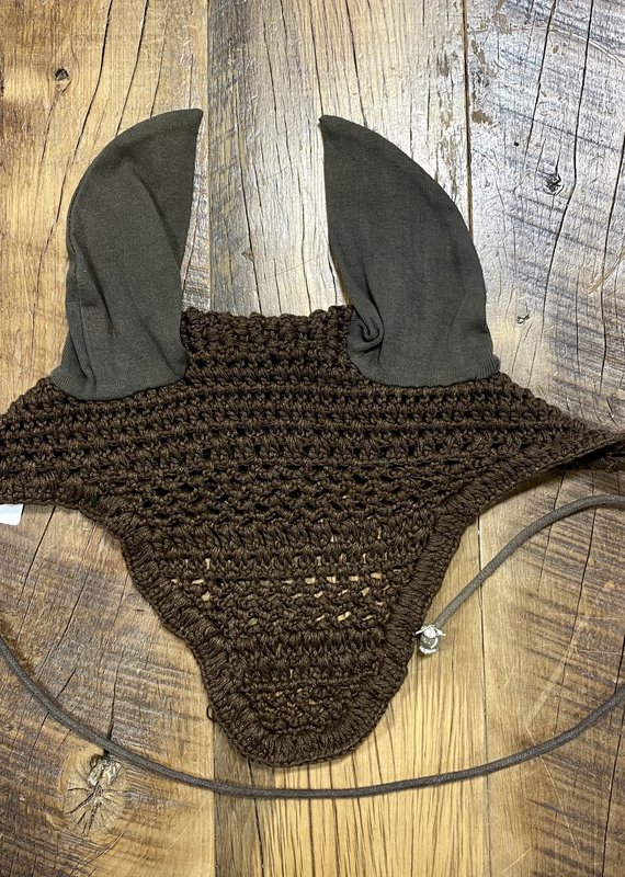 Horse Crochet Fly Bonnet Brown