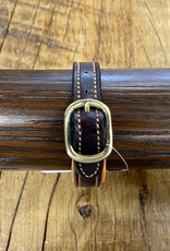 Horse Fare Classic Leather Padded Bracelet Dark Brown/Orange