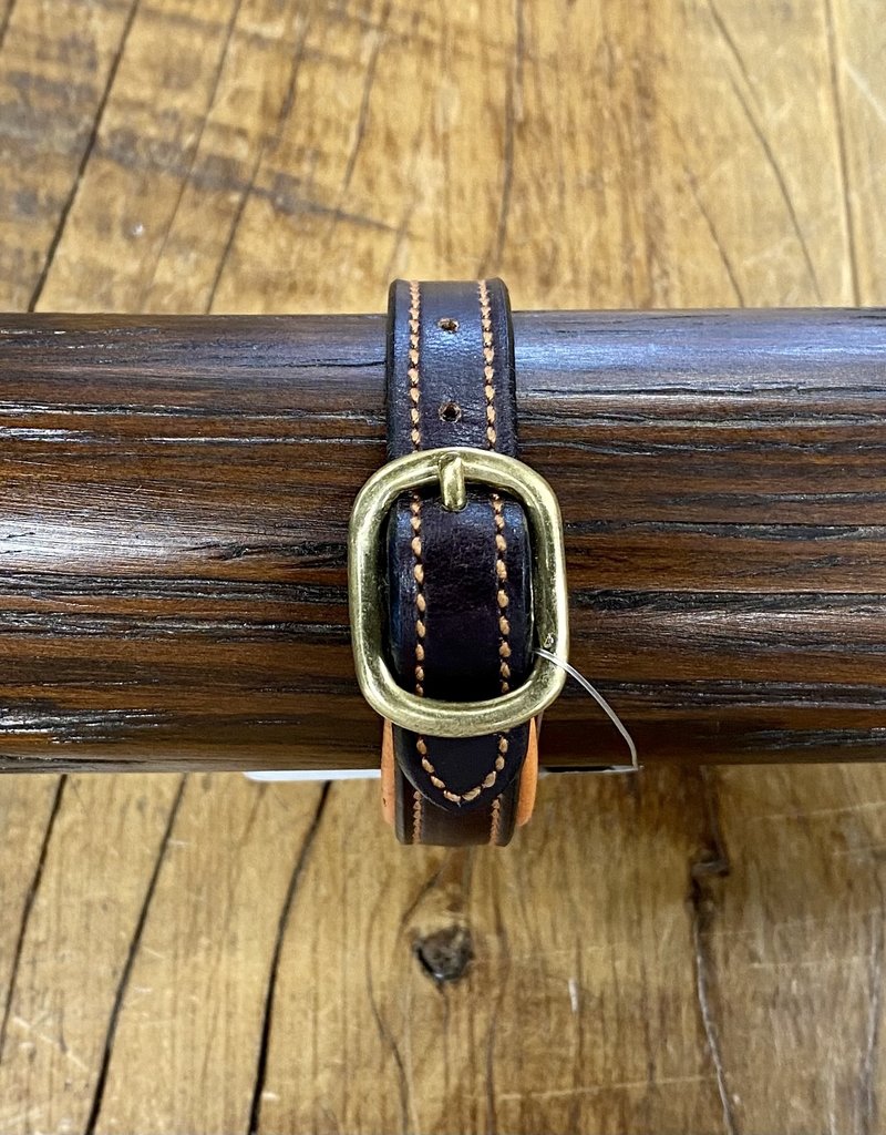 Horse Fare Classic Leather Padded Bracelet Dark Brown/Orange