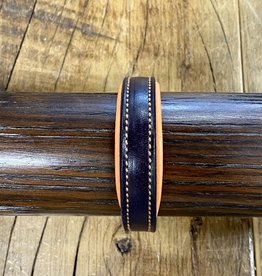 Horse Fare Classic Leather Padded Bracelet Dark Brown/Orange