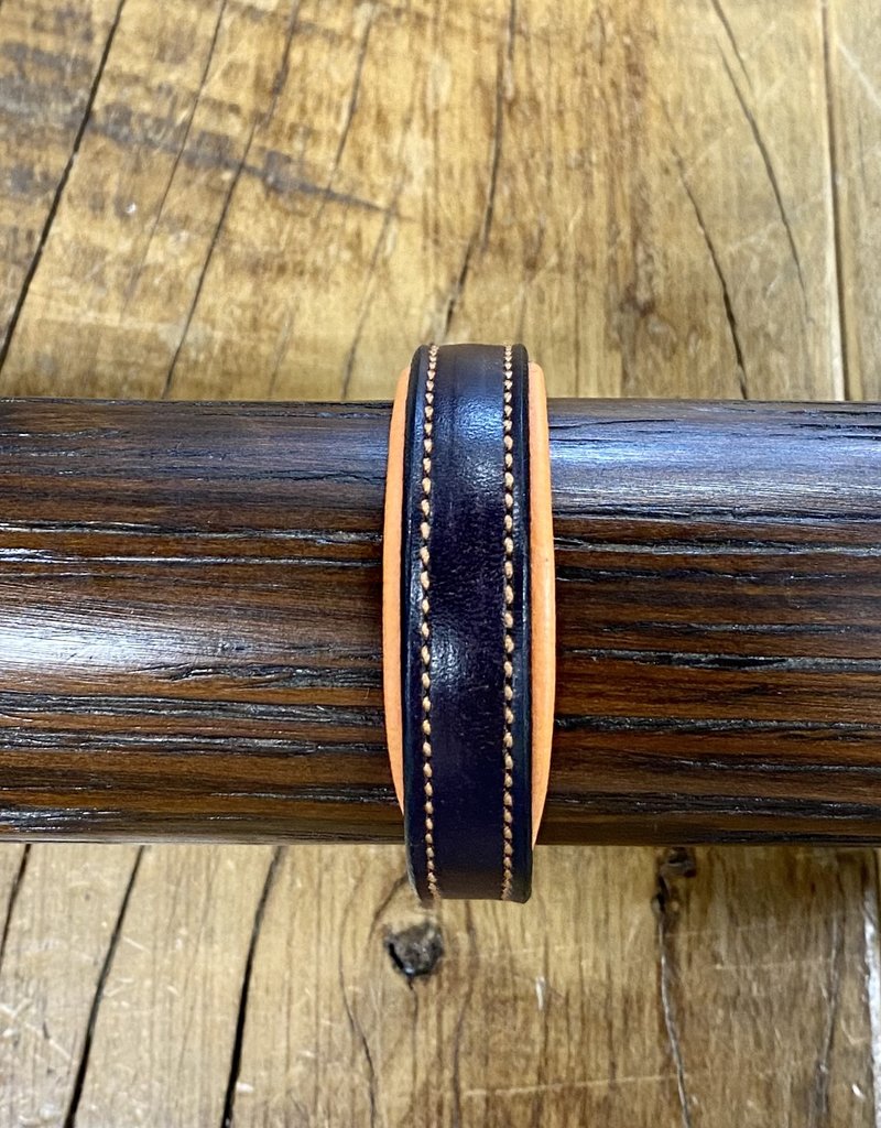 Horse Fare Classic Leather Padded Bracelet Dark Brown/Orange