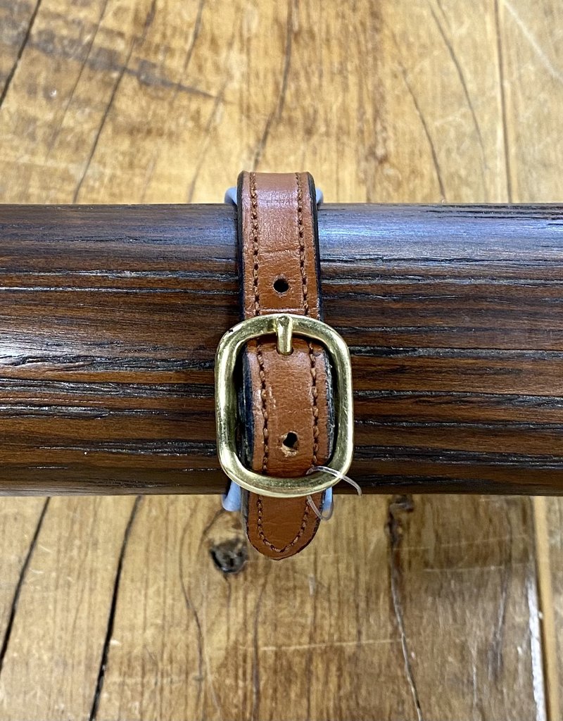 Horse Fare Croc Leather Padded Bracelet Oakbark/Blue