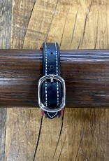 Horse Fare Classic Leather Padded Bracelet Black/Red