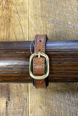 Horse Fare Croc Leather Padded Bracelet Oakbark/Black