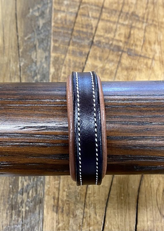 Horse Fare Classic Leather Padded Bracelet Dark Brown/Chestnut