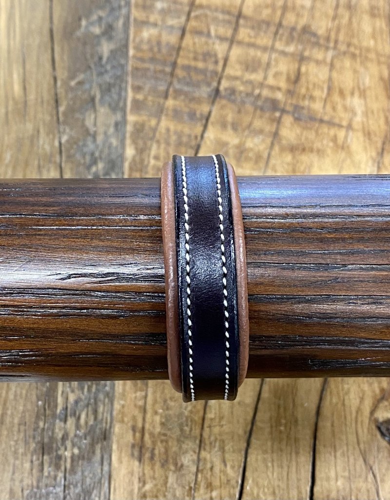 Horse Fare Classic Leather Padded Bracelet Dark Brown/Chestnut