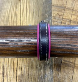 Horse Fare Horse Fare Leather Bracelet Brown w/Pink Pad Brass Buckle