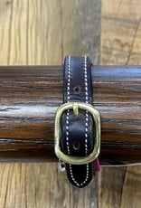 Horse Fare Classic Leather Padded Bracelet Dark Brown/Pink