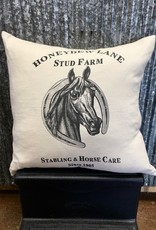 Ox Bow Decor Honeydew Lane Horse Stables Equestrian Pillow