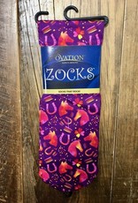 Ovation Ovation Ladies Zocks Neon Horses Boot Sock