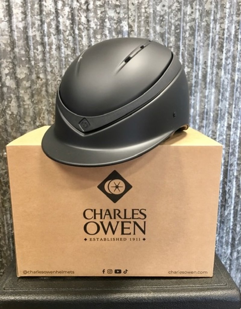 Charles Owen Luna Helmet Black Matt Franklin Saddlery