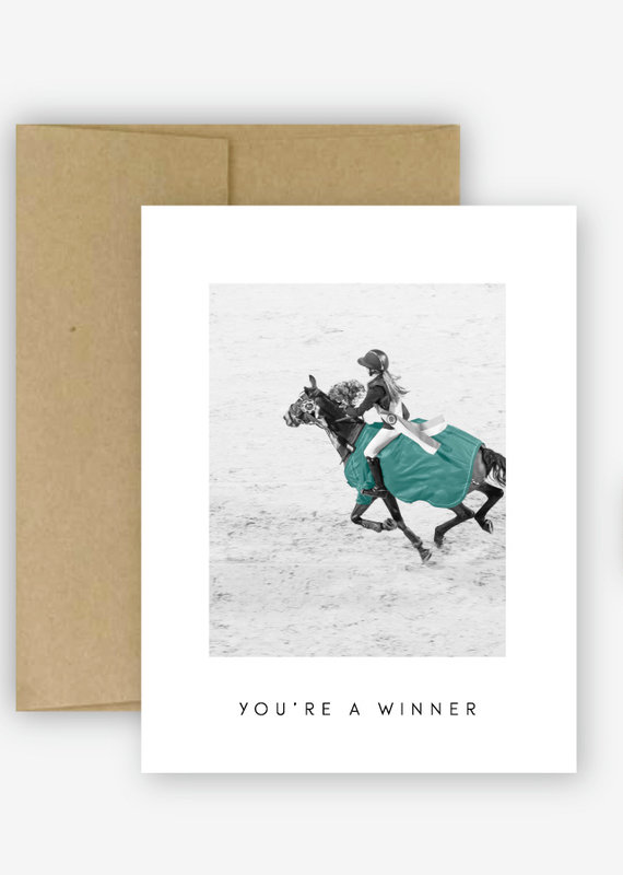 Hunt Seat Paper Co. You're A Winner Greeting Card