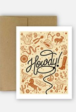 Hunt Seat Paper Co. Howdy Western Greeting Card