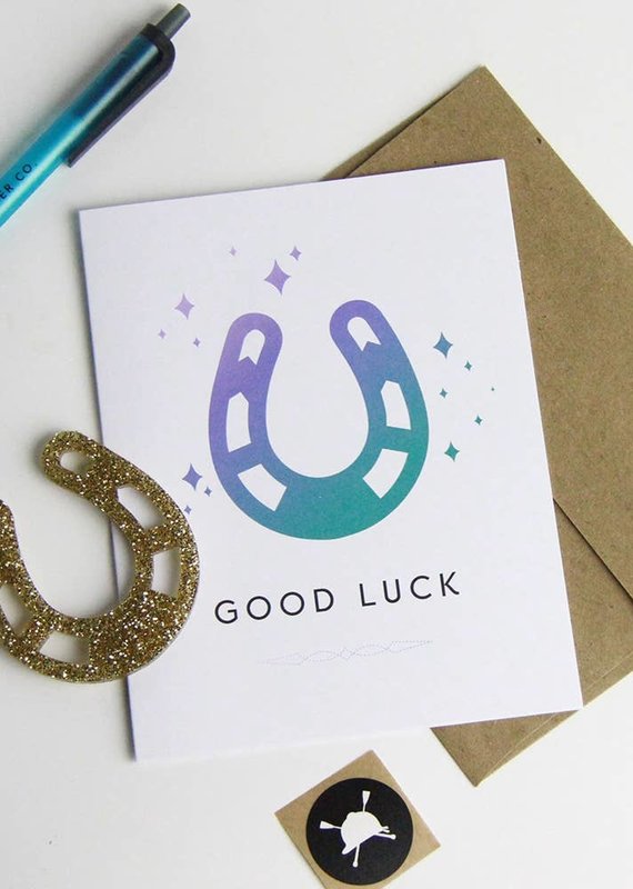 Hunt Seat Paper Co. Good Luck Greeting Card