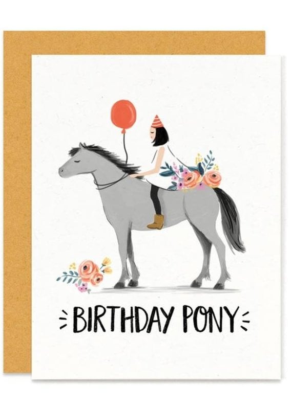 Paper Pony Birthday Pony Card