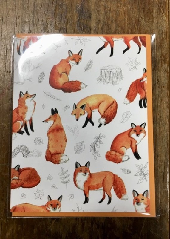 Cactus Club Paper Foxes And Foliage Card