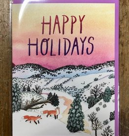 Cactus Club Paper Holiday Foxes Card