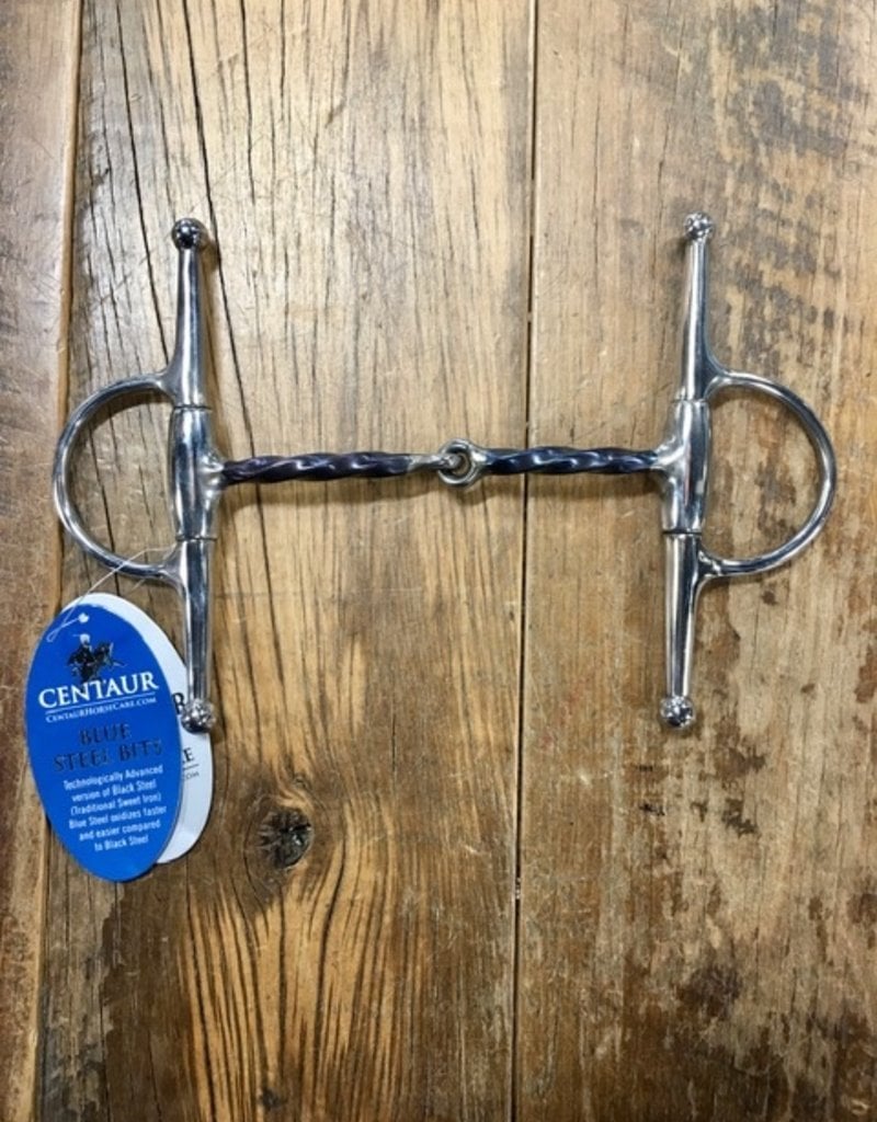 Centaur Centaur Slow Twist Blue Steel Full Cheek Snaffle 5.5"