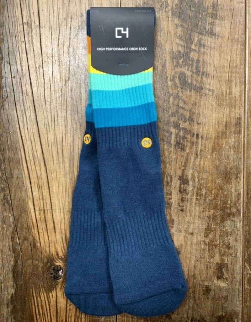 C4 C4 Performance Crew Socks Sunset Blvd