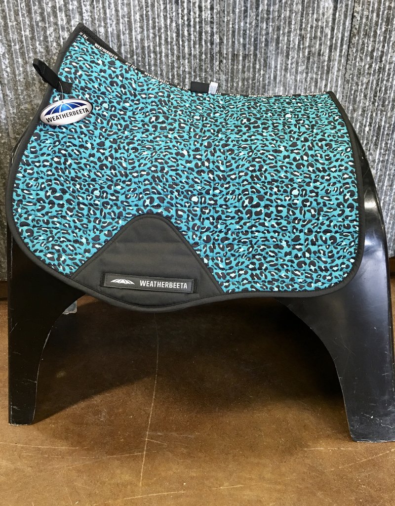Weatherbeeta Weatherbeeta Prime All Purpose Saddle Pad Turquoise Leopard Print Full