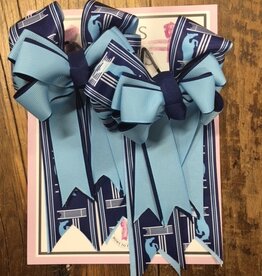 Bows To The Shows Bows To The Shows Jumper Light Blue Check/Navy