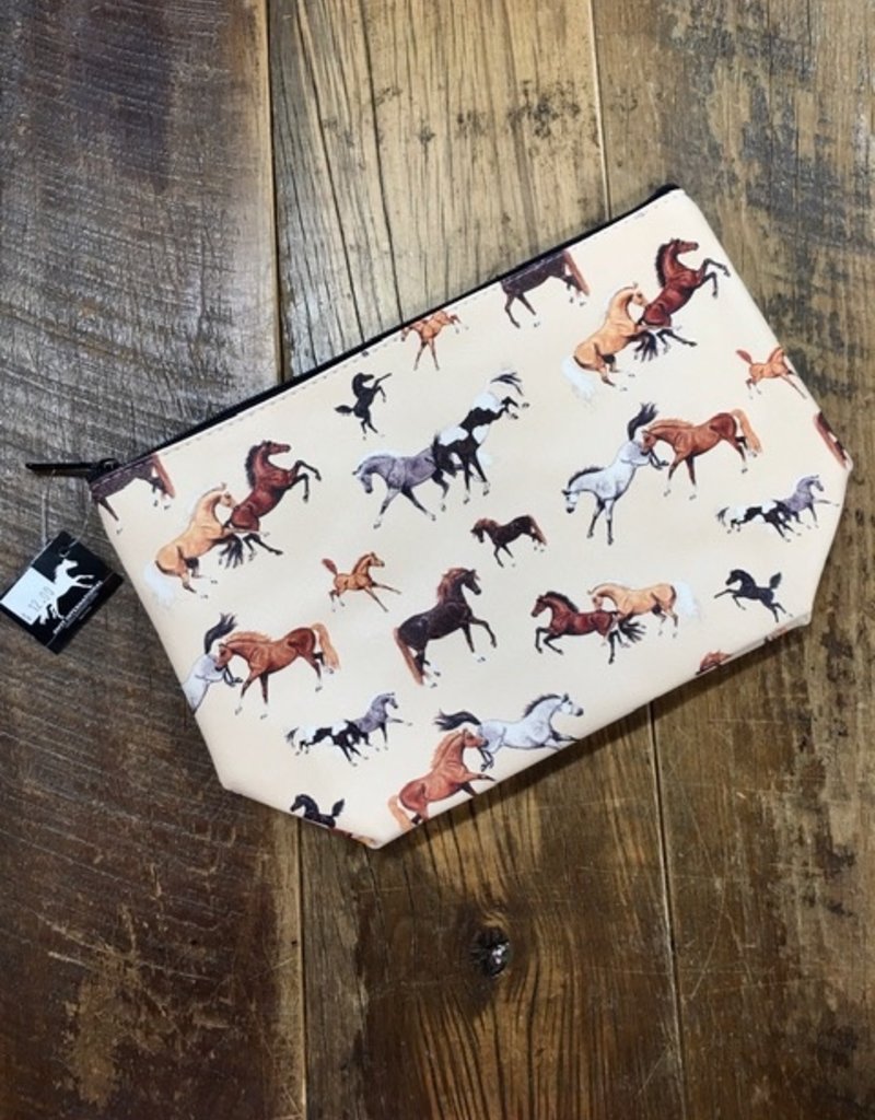 AWST Horses All Over Cosmetic Pouch