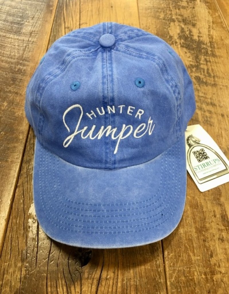 Stirrups Hunter Jumper Adult Cap Faded Blue