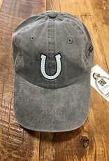 Stirrups Horse Shoe Adult Cap Washed Charcoal