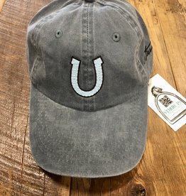 Stirrups Horse Shoe Adult Cap Washed Charcoal