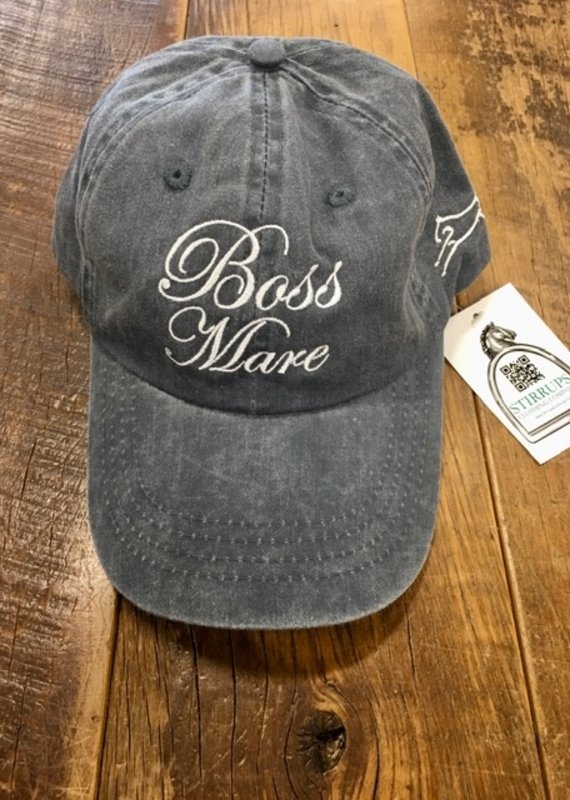 Boss Mare Adult Cap Washed Charcoal