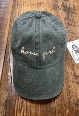 Horse Girl Adult Cap Green