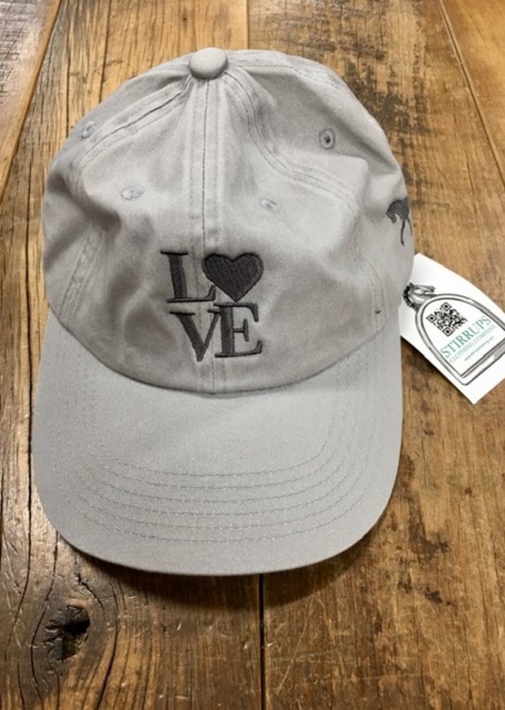 LOVE With Horse Adult Cap Chrome/Black